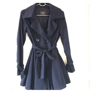 Blue trench coat